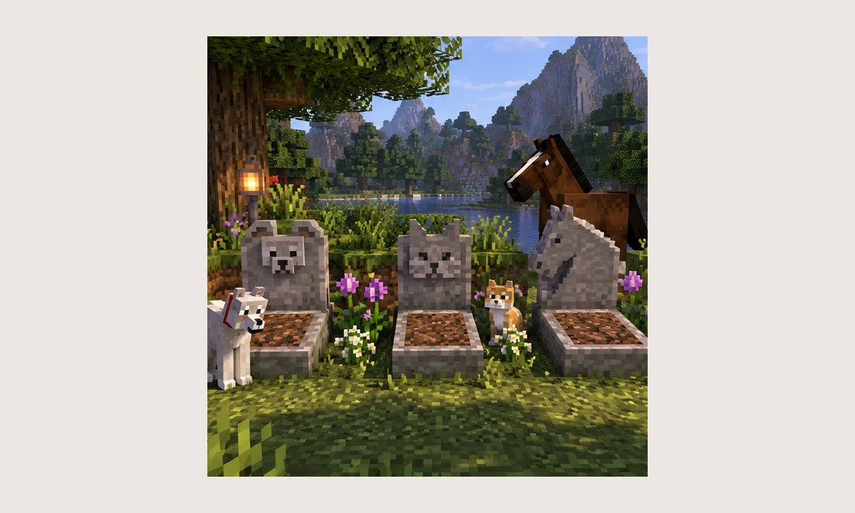 GraveStone Mod themed in-game scene for GraveStone Mod and RLCraft: Compatibility Guide for 1.12.2 Packs